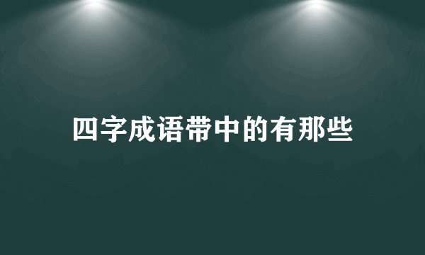 四字成语带中的有那些