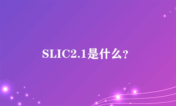 SLIC2.1是什么？