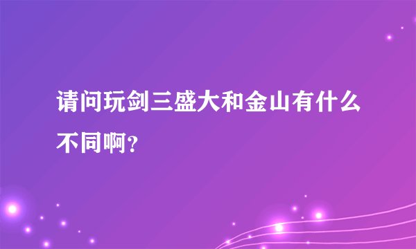 请问玩剑三盛大和金山有什么不同啊？