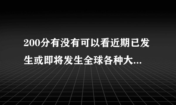 200分有没有可以看近期已发生或即将发生全球各种大事件的日期的网站