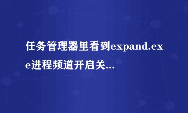 任务管理器里看到expand.exe进程频道开启关闭,cpu占用4%--30%,描述LZ扩展工具,
