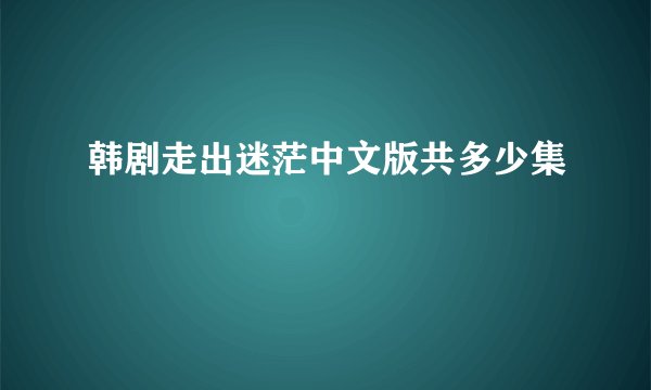 韩剧走出迷茫中文版共多少集