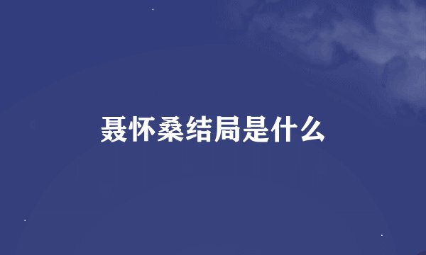 聂怀桑结局是什么