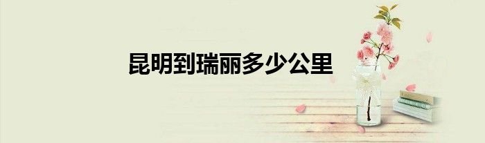 昆明到瑞丽多少公里