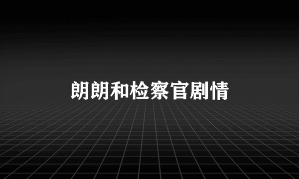 朗朗和检察官剧情