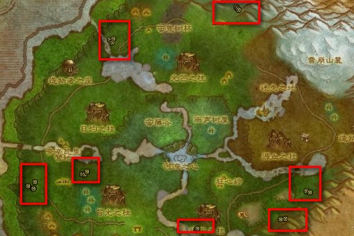 魔兽世界索拉查盆地的灵魂兽在哪个位置? 求图。