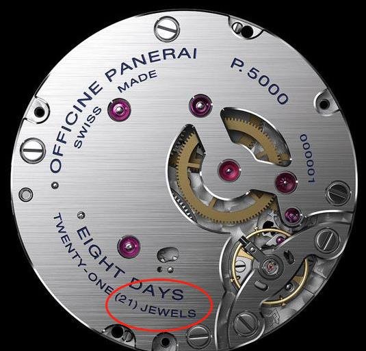 手表盘上标注：21JEWELS 是什么意思？