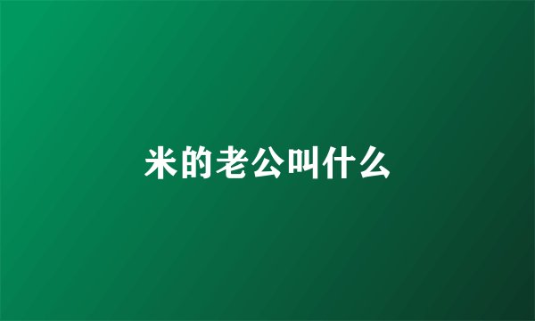 米的老公叫什么