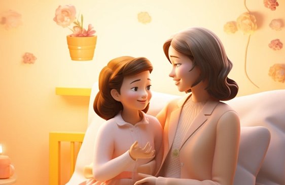 女儿闺蜜似水柔情的说说