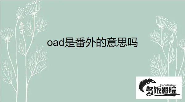 oad是番外的意思吗
