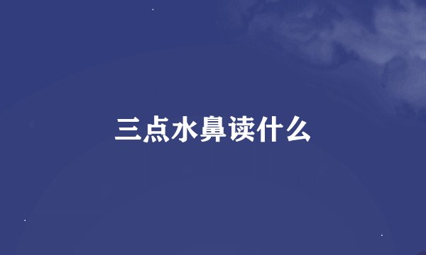 三点水鼻读什么
