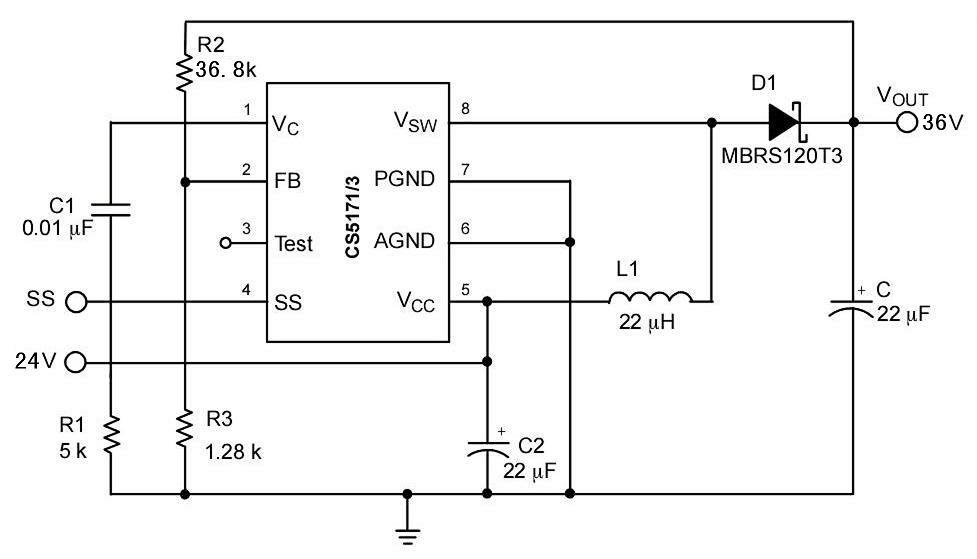 求直流24v转直流27V电路，并且控制27V输出