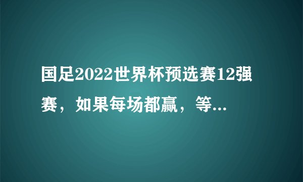 国足2022世界杯预选赛12强赛，如果每场都赢，等到第几场的时候就确定进世界杯了？
