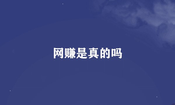 网赚是真的吗