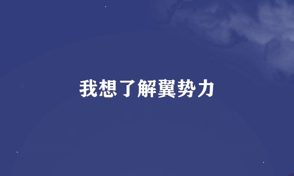我想了解翼势力