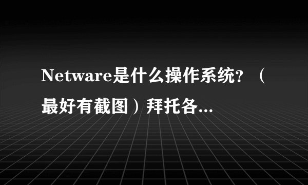 Netware是什么操作系统？（最好有截图）拜托各位了 3Q