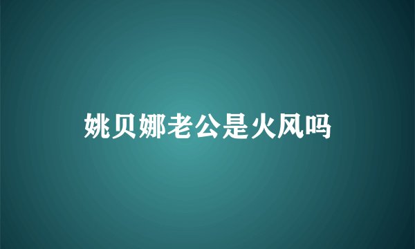 姚贝娜老公是火风吗