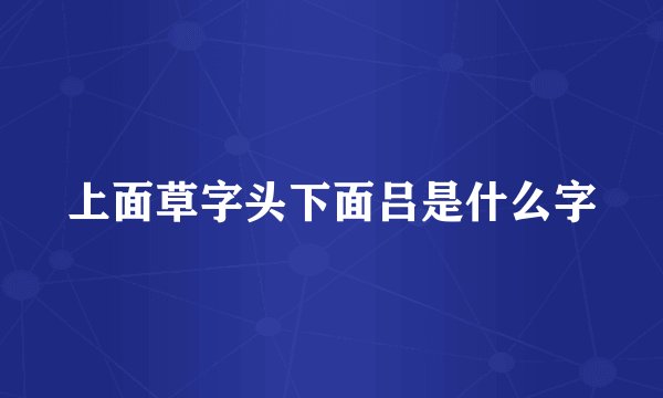 上面草字头下面吕是什么字