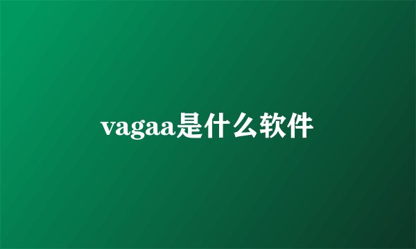 vagaa是什么软件