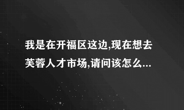 我是在开福区这边,现在想去芙蓉人才市场,请问该怎么走?坐哪路公交车能到?