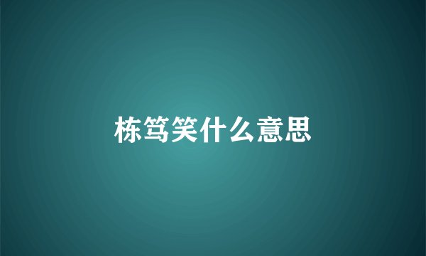 栋笃笑什么意思