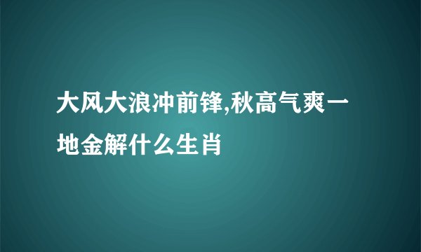 大风大浪冲前锋,秋高气爽一地金解什么生肖