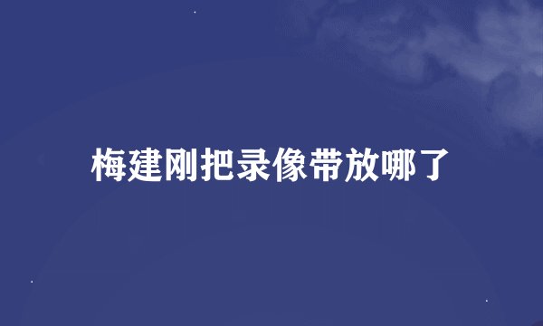 梅建刚把录像带放哪了