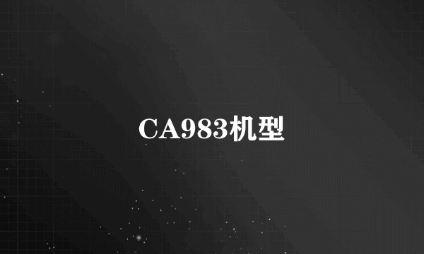 CA983机型