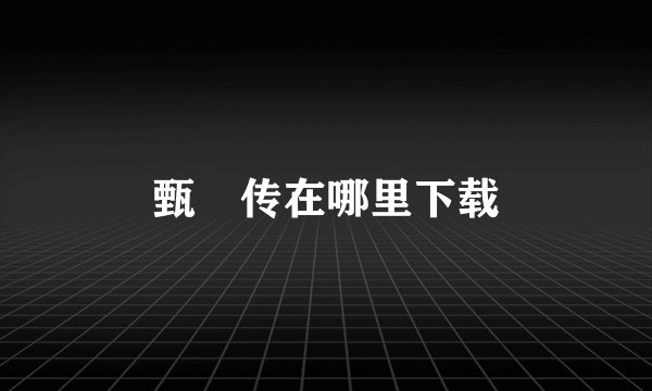 甄嬛传在哪里下载