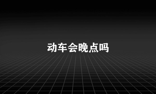 动车会晚点吗