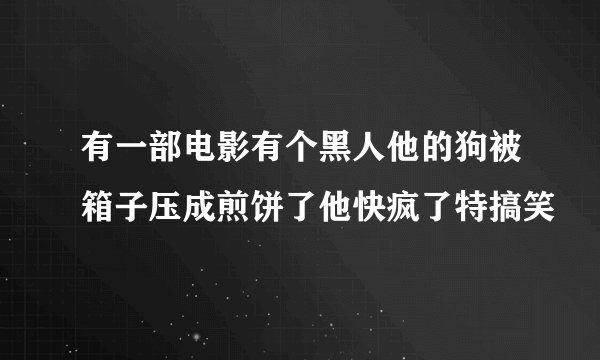 有一部电影有个黑人他的狗被箱子压成煎饼了他快疯了特搞笑