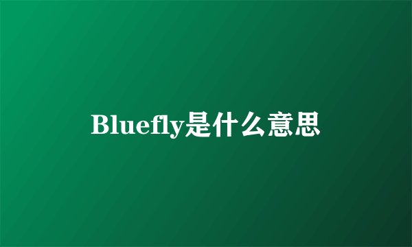 Bluefly是什么意思