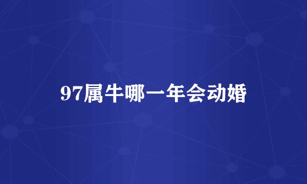 97属牛哪一年会动婚