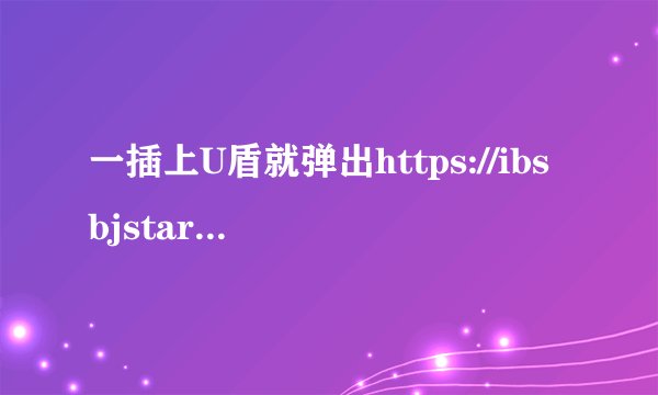 一插上U盾就弹出https://ibsbjstar.ccb.com.cn/app/V5/CN/STY1/login.jsp?UKEYSERIALNUM=31，怎么回事？