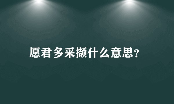 愿君多采撷什么意思？
