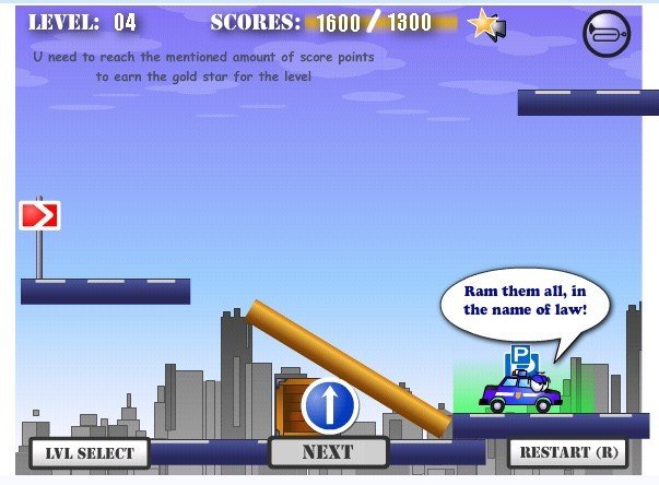 奇趣撞车在线玩地4关怎么过