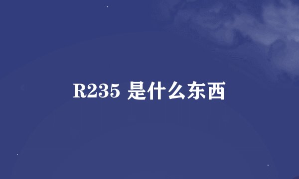 R235 是什么东西