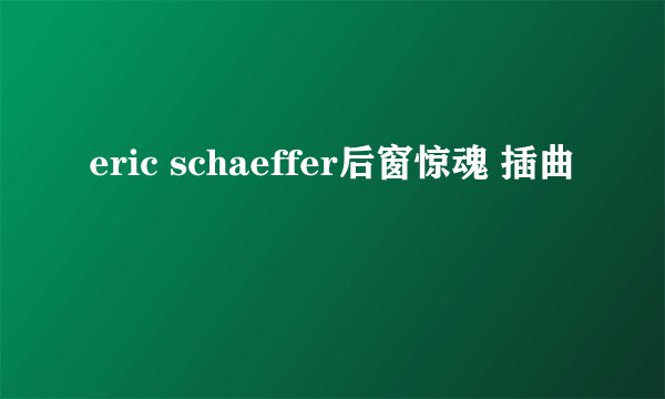 eric schaeffer后窗惊魂 插曲