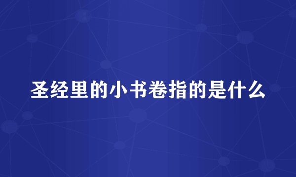 圣经里的小书卷指的是什么