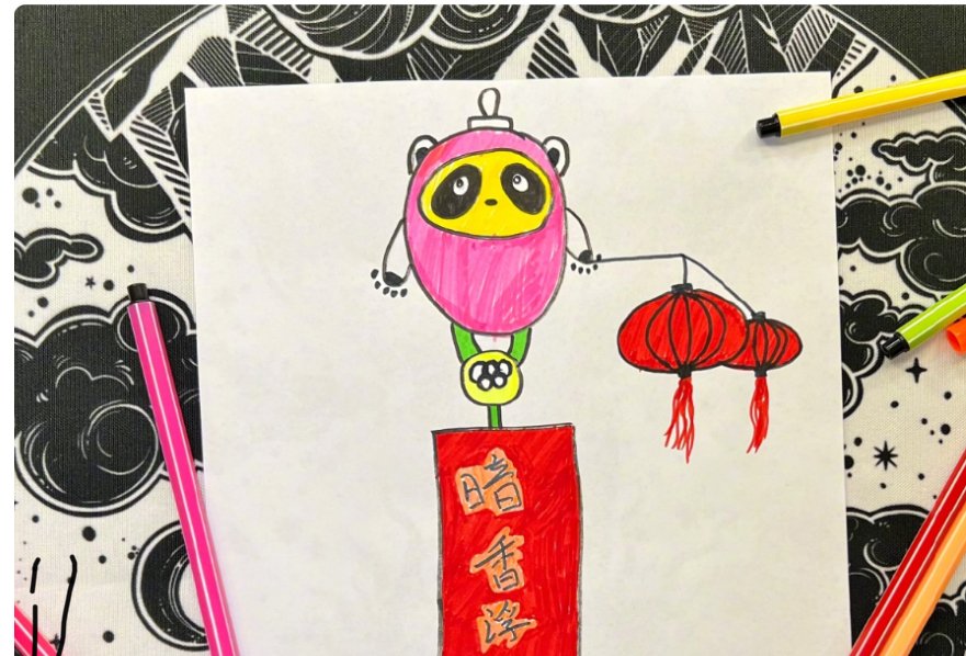 baby画的粉色冰墩墩火上热搜，她的画作水平如何？