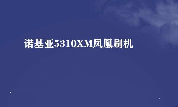 诺基亚5310XM凤凰刷机