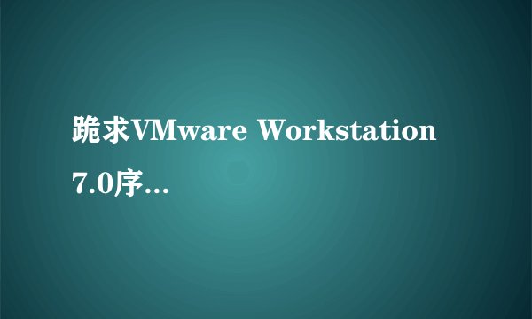 跪求VMware Workstation 7.0序列号！！