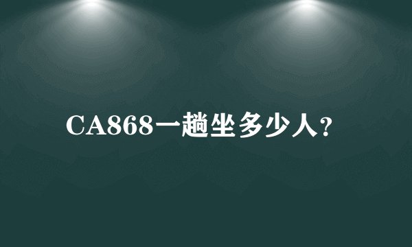 CA868一趟坐多少人？