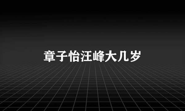 章子怡汪峰大几岁