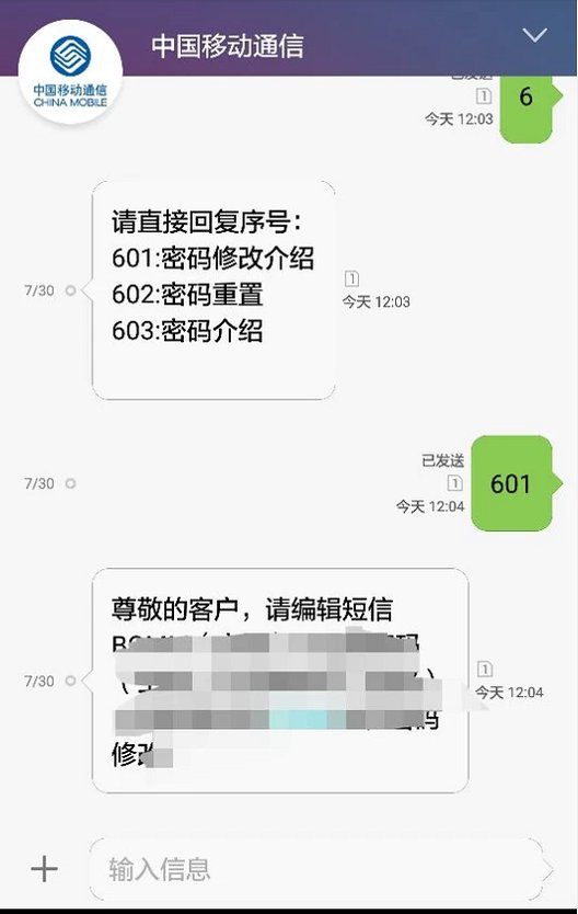 如何查询手机的服务密码？