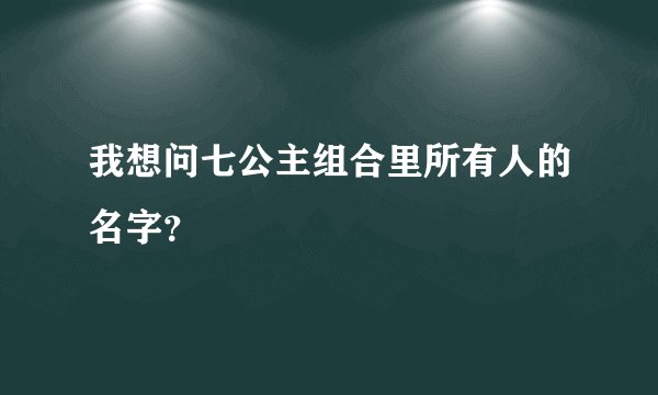 我想问七公主组合里所有人的名字？
