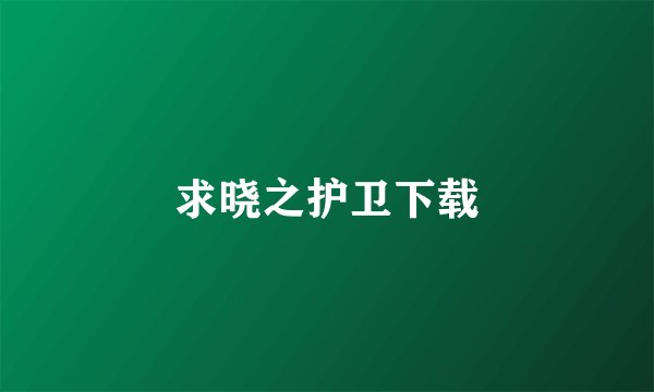 求晓之护卫下载