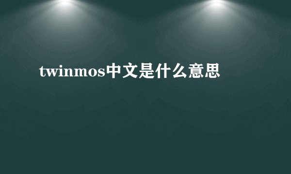 twinmos中文是什么意思