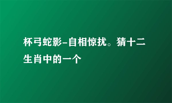 杯弓蛇影-自相惊扰。猜十二生肖中的一个