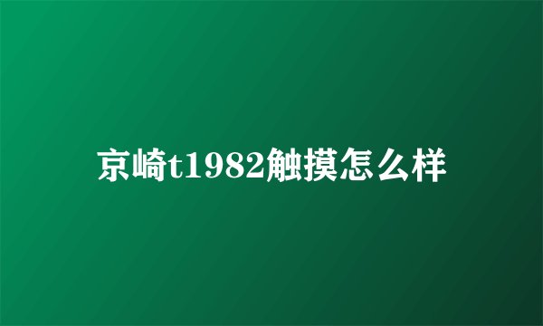 京崎t1982触摸怎么样